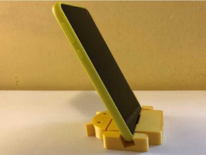 phone stand - android logo holder iphone samsung galaxy smartphone 3d print model - Mito3D