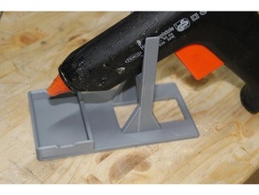 hot glue gun stand - reduced printing time 3d print model - Mito3D