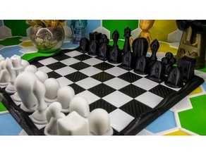segmented chess board boardgame 3d print model - Mito3D