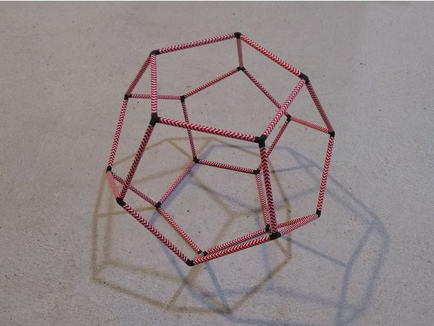 dodecaedrico vertice connettore dodecaedro poliedri 3D print model - Mito3D