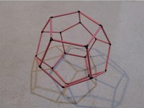 dodecahedral vertex connector dodecahedron polyhedra 3d print model - Mito3D