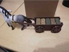 Pferd Wagen schleich 3d print model - Mito3D