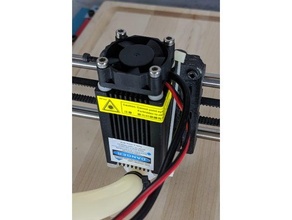 33mm laser quick change - prusa style carriage 33mm 33x33 blue carriage change diode diode laser laser prusa quick quick change 3d print model - Mito3D