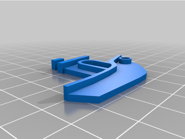 porte clés 2d bancal 3D print model - Mito3D