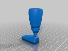 prosthetic leg 30cm doll friction fit screw thread 3d print model - Mito3D