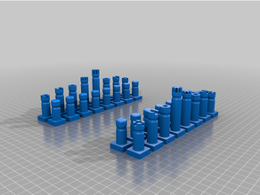 ajedrez conjunto juego mesa juegos tablero trozo piezas 3d print model - Mito3D