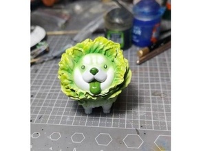 vegetal perro chino repollo miniatura 3d print model - Mito3D