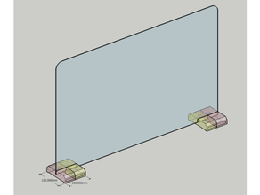 covidacrylicwall 3d print model - Mito3D