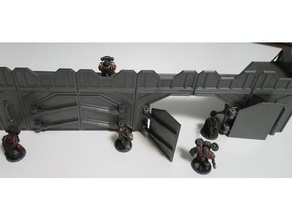 modular scifi posto avançado portão zona morta escuro futuro terreno jogos guerra martelo 40k 3d print model - Mito3D