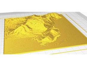 table mountain topographic model map 3d print model - Mito3D