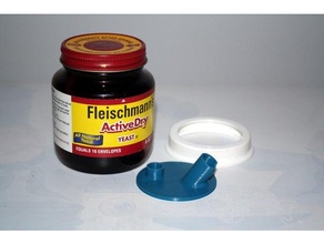 airbrush cleaner set yeast jar cleaning fleishmann pot 3d print model - Mito3D