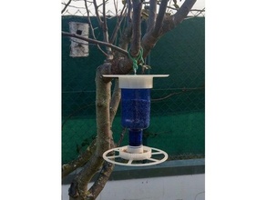 comedero oiseaux botella agua oiseau mangeoire jardin Urbain partage d'ondes 3d print model - Mito3D