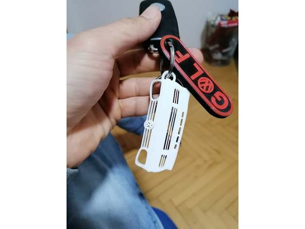 vw golf 4 bumper keychain 3D print model - Mito3D