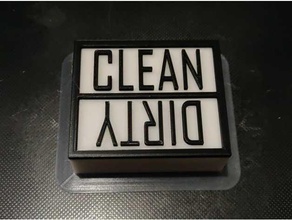 dishwasher clean dirty sign 3d print model - Mito3D