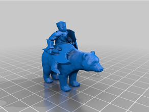 enano oso caballería 3d print model - Mito3D