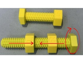 magic bolt nuts double thread threaded fusion 360 technique nut multi screw 3d print model - Mito3D