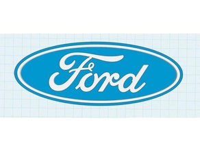 Ford logo araba fiesta mustang 3d print model - Mito3D