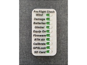 zumbido pre flight Lista Verificación cheque dji mavic vuelo mini organización organizador 3d print model - Mito3D