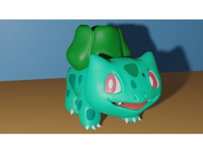 pok mon bulbasaur flower pot pokemon 3d print model - Mito3D