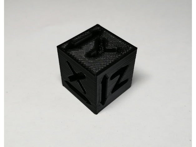 xyz 20mm calibration cube