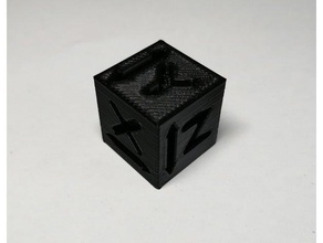 xyz 20mm calibrazione cubo inteligente asse riferimento 3d stampante parti stampa barra test 3d print model - Mito3D