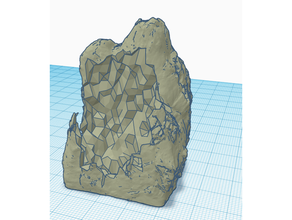 geode roccia cristalli paesaggio miniatura modello rocce vapore stelo calcolo terreno 3d print model - Mito3D