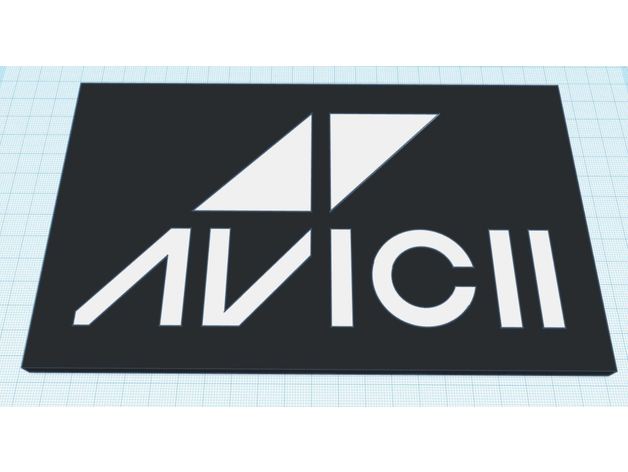 avicii logo arte dji musica 3D print model - Mito3D