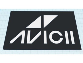 avicii logotipo arte dji música 3d print model - Mito3D