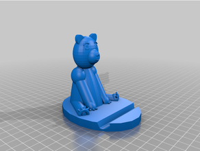 teddy bear phone stand 3d print model - Mito3D