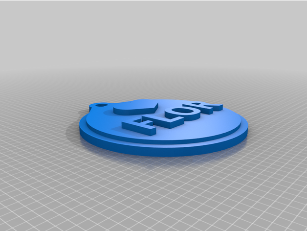 flor llavero Florence llaveros 3d nombre 3D print model - Mito3D