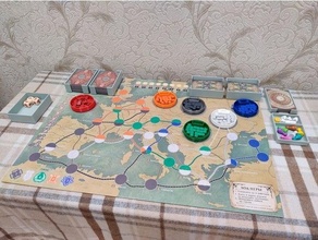 pandemic fall rome organizer boardgame inserts insert 3d print model - Mito3D