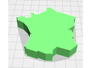carte França país 3d print model - Mito3D