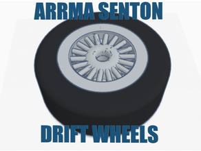 arrma senton drift wheels 2 types rims 3d print model - Mito3D