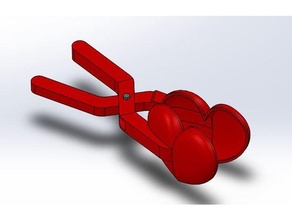 Herz gestalten Schneeball Hersteller 3d print model - Mito3D