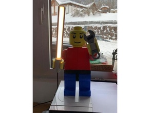 lego minifigure 10 1 scale 3dprinted diy easy lamp minifigur project sculpture simple 3d print model - Mito3D