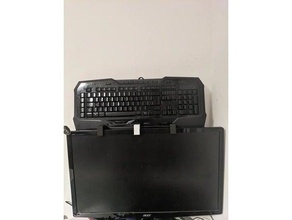 keyboard monitor hanger desk organizer mount office organization 3d print model - Mito3D