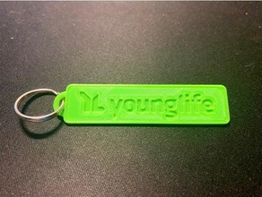 yl keychan - horizontal young life younglife 3d print model - Mito3D