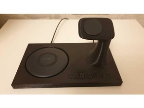 samsung wireless charging pad holder galaxy watch active 2 stand smartwatch charger 3d print model - Mito3D