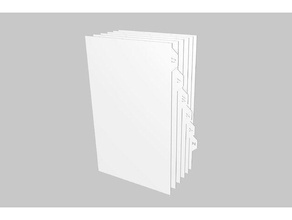 pocket-books dividers alphabet alphabets book bookshelf divider pocketbook 3d print model - Mito3D