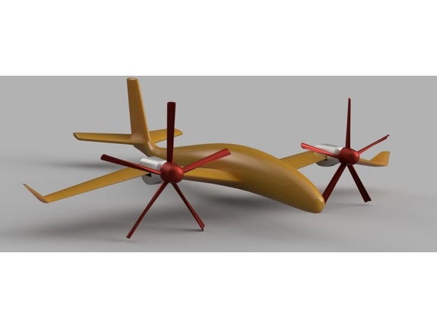akinci 2 uav uçak 3D print model - Mito3D