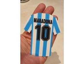 Diego Maradona chemise 10 Argentine mexico86 multicolore sorcière aimant cr FCB FC Barcelona Football frigo Lionel messi Naples football 3d print model - Mito3D