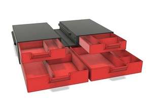 Ender 3 Profi Dual doppelt seitig Schublade Schubladen ender3pro 3d print model - Mito3D