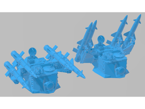 hailstorm turret weapons - sam 40k warhammer40k warhammer wh40k 3d print model - Mito3D