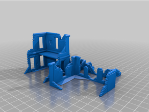 arruinado casa diorama juego guerra 3d print model - Mito3D