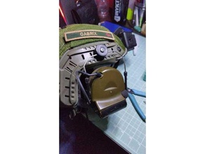 headset helmet mount airsoft holder radio 3d print model - Mito3D