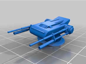 arquitens quad-lasercannons galactic empire imperial navy star wars 3d print model - Mito3D