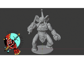 loxodon barbarian axe 3d print model - Mito3D