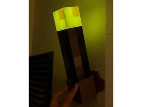 Minecraft torche titulaire soutien vis onglets 3d print model - Mito3D