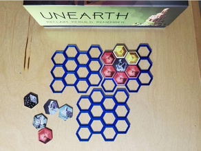 unearth game hexagon tile tableau 3d print model - Mito3D
