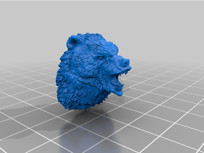 Urso cabeça Bravo urso 3d print model - Mito3D
